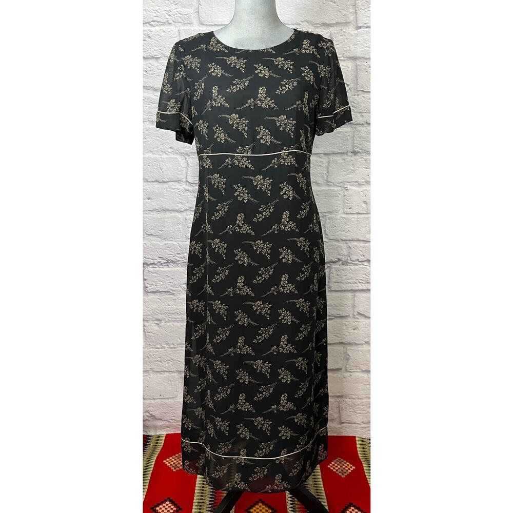 Vintage 90's Talbots French Provincial Toile Style Midi Dress - Picture 2 of 10